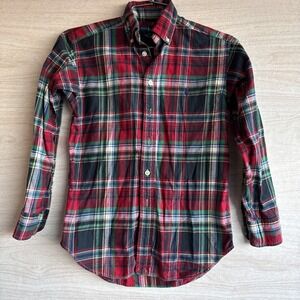 Kids Ralph Lauren Button Down Plaid Longsleeve Sz 8